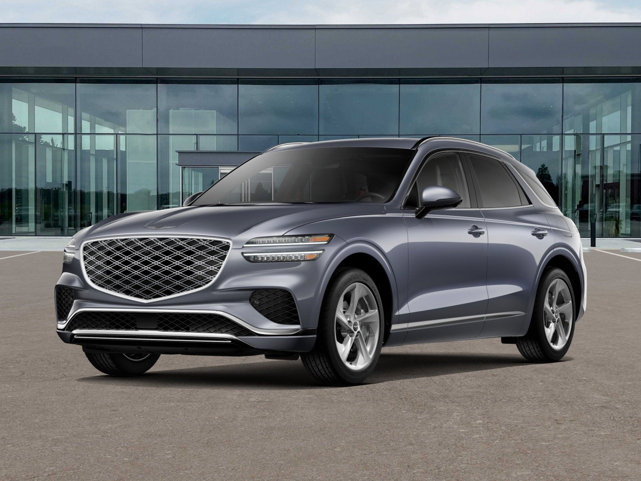 2026 Genesis GV70 2.5T ADVANCED in Ceres Blue — front three-quarter view
