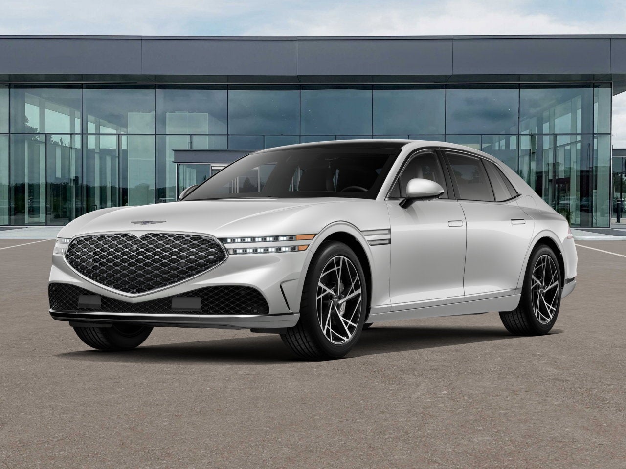 2026 Genesis G90 3.5T in Uyuni White — front three-quarter view