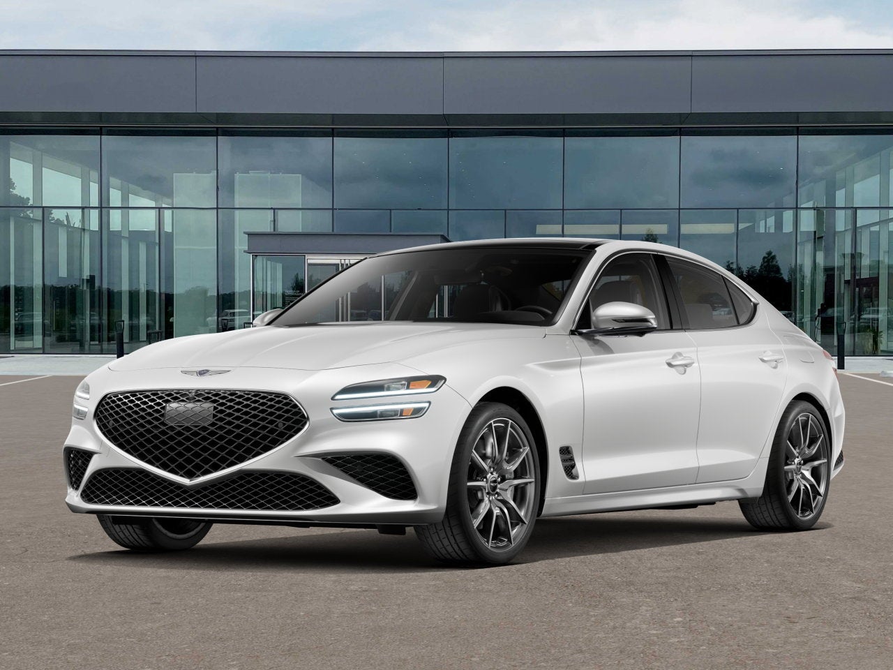 2026 Genesis G70 2.5T PRESTIGE in Uyuni White — front three-quarter view