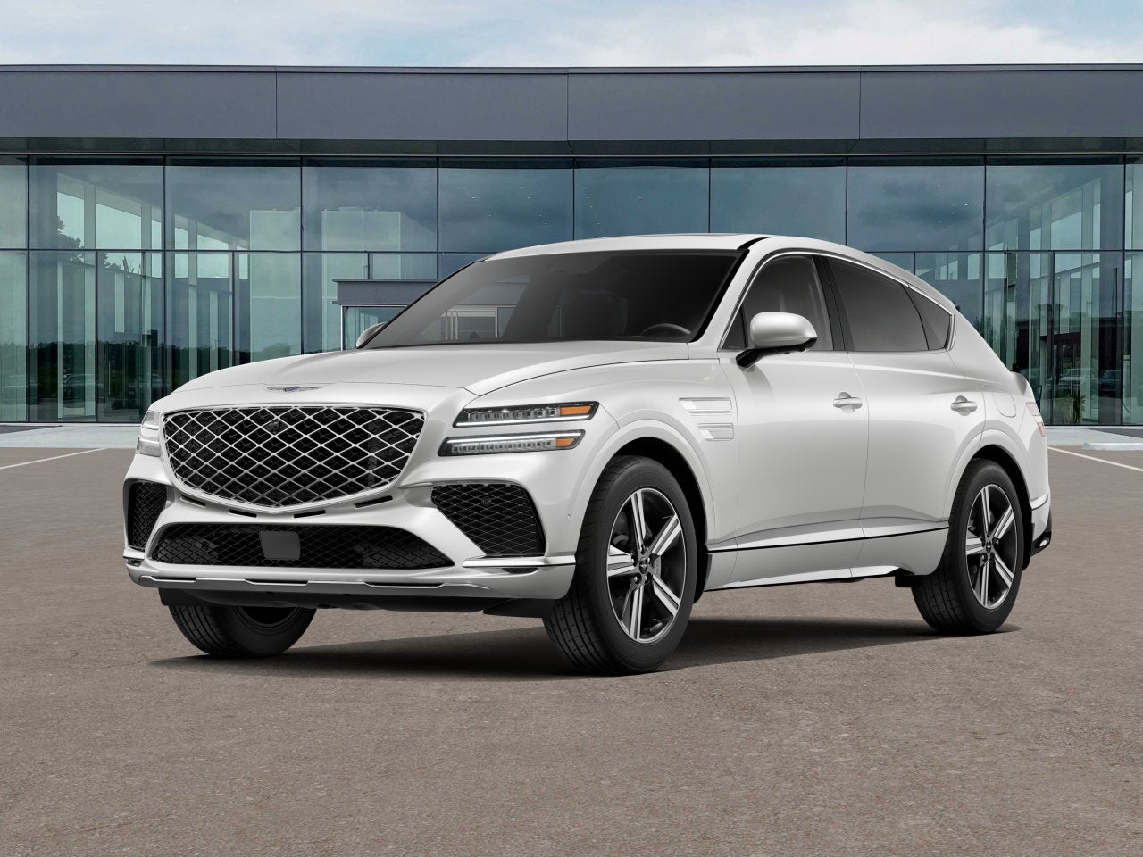 2026 Genesis GV80 Coupe 3.5T in Uyuni White — front three-quarter view