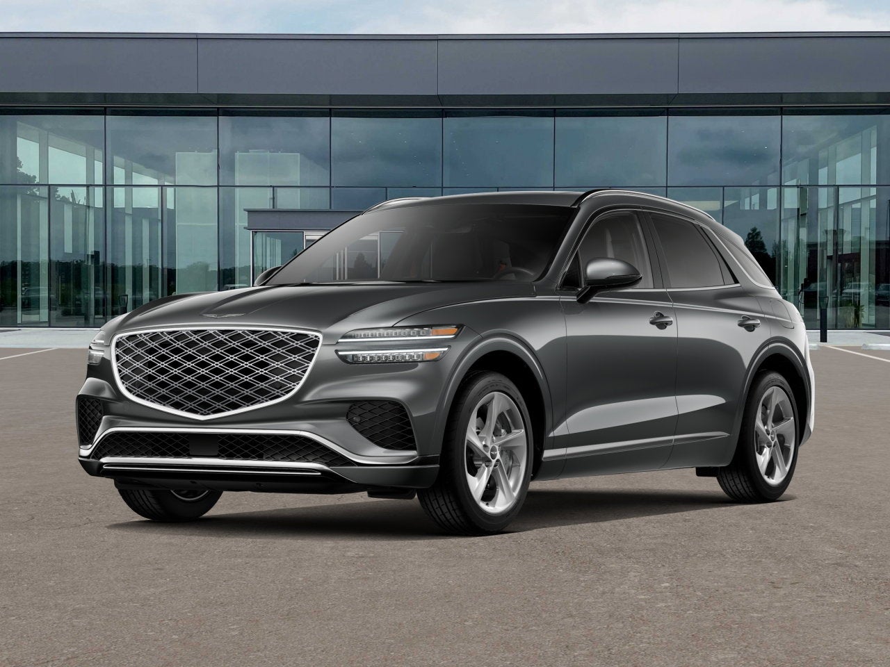 2026 Genesis GV70 2.5T SELECT in Makalu Gray — front three-quarter view