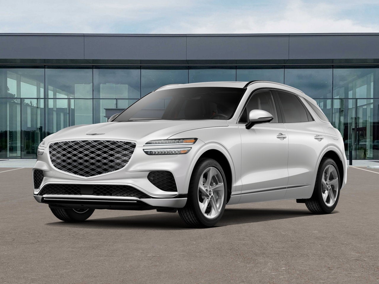 2026 Genesis GV70 2.5T ADVANCED in Uyuni White — front three-quarter view