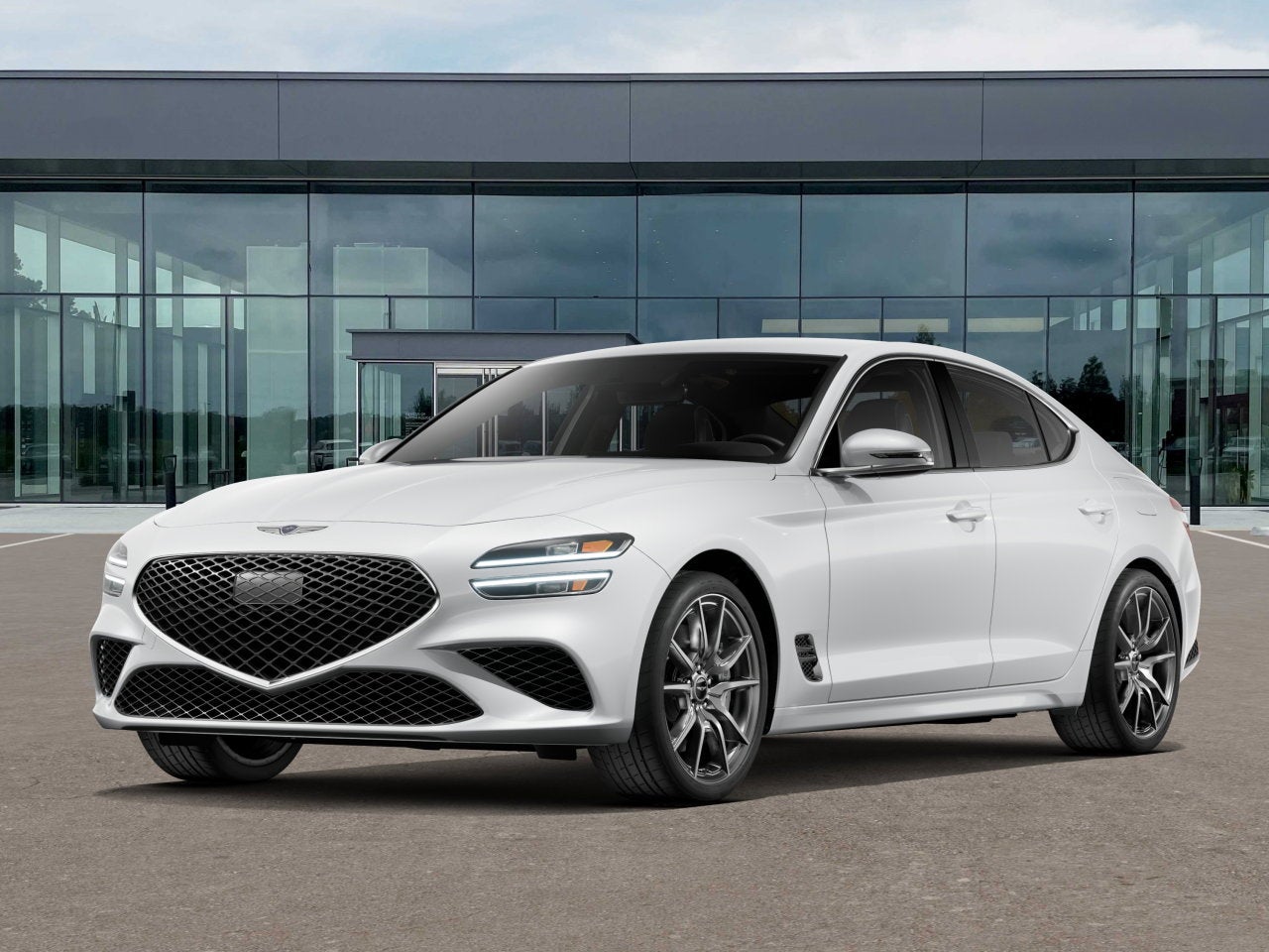 2026 Genesis G70 2.5T in Alta White — front three-quarter view