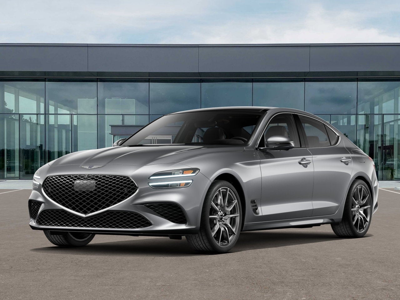 2026 Genesis G70 2.5T PRESTIGE in Savile Silver — front three-quarter view