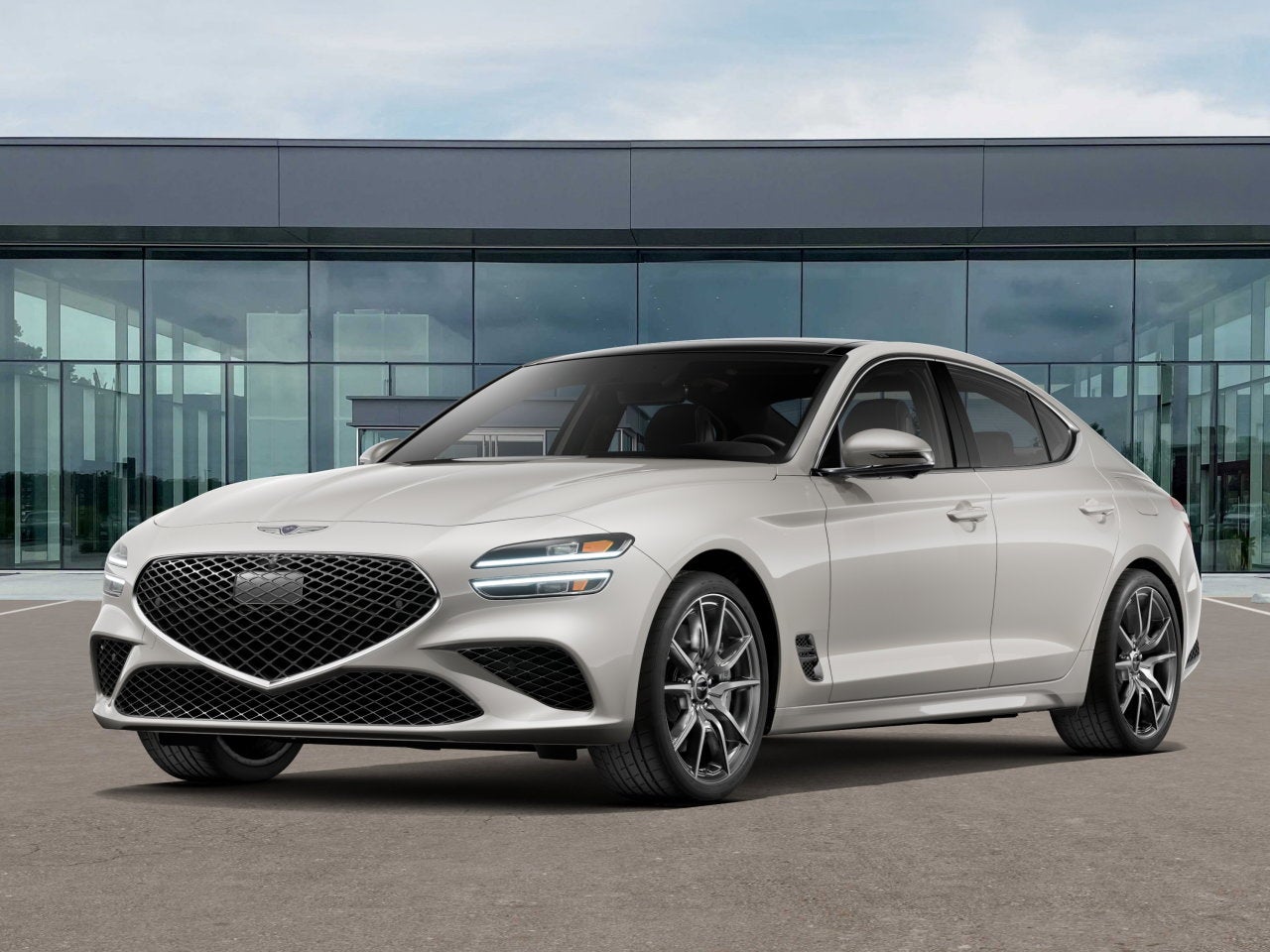 2026 Genesis G70 2.5T PRESTIGE in Vatna Gray — front three-quarter view